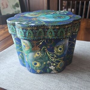 Punch Studio Blue and Green Decorative Peacock Box.